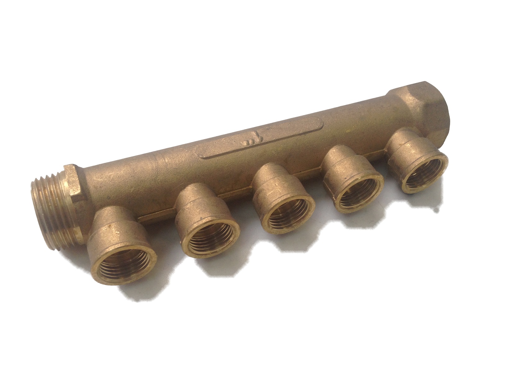 Manifold Brass 4/4"MxF 5 ways 1/2F