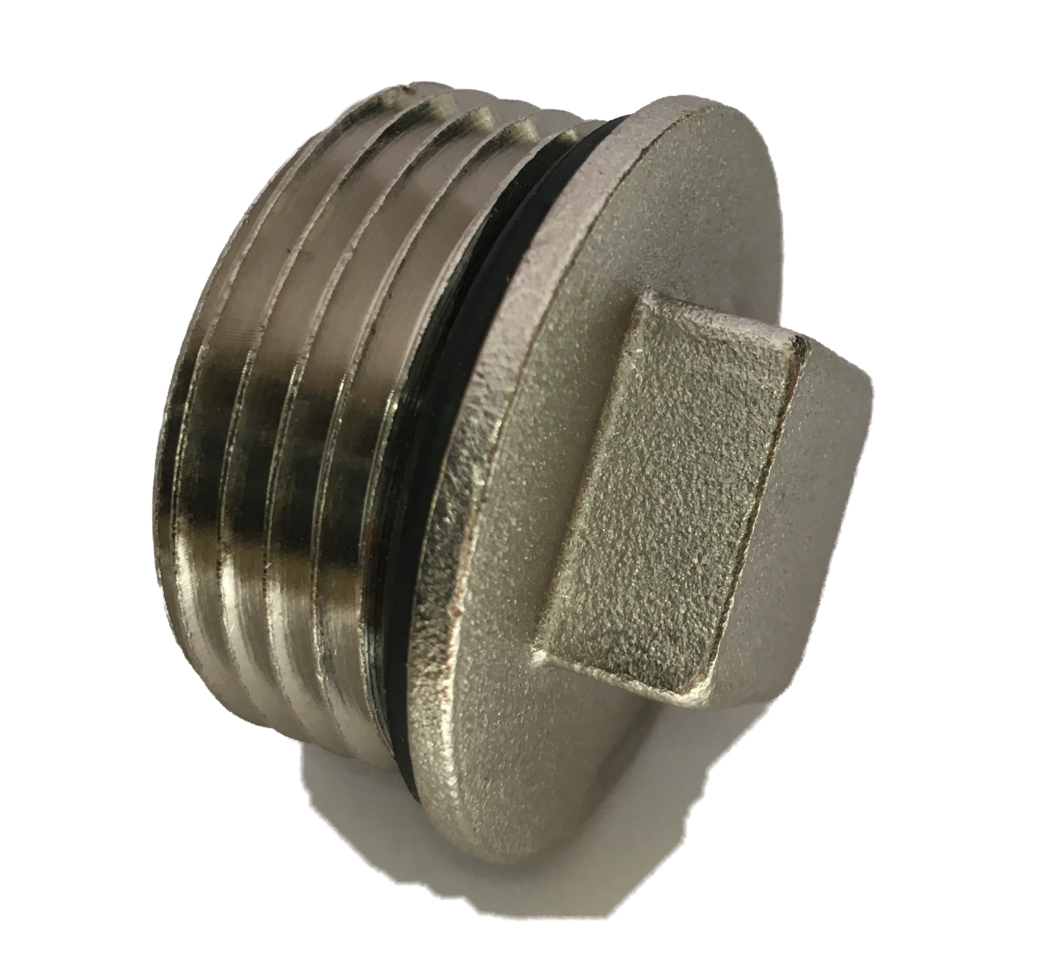 Brass Male Plug 4/4M w/ oring Nickelplated