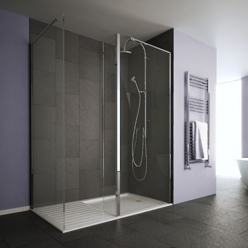 Showerwall 35x200 Glas 8 MM swinging