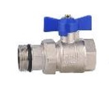 Union Ball Valve w/ Butterfly 4/4 MxF Blue - Belco