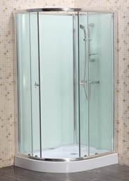 Complete Shower Enclosure 1/4 circle 90x90x200 6mm White