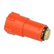 Test plug 1/2M with oring - BRASS - Red
