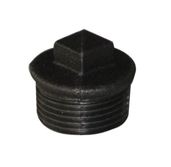 Malleable Iron Plug 3/8M Black