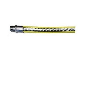 Yellow coated Gas hose 1/2 x 200 cm
