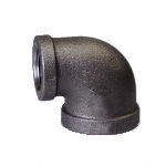 Malleable Iron Reducing Elbow 4/4Fx 1/2F Black