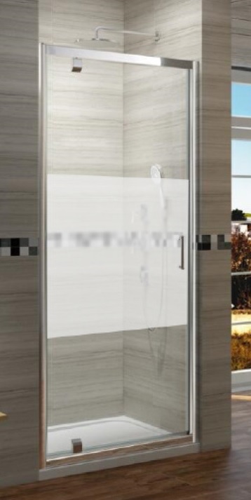 Sliding door - 120 cm H1900 6mm  Sanded Chrome profile