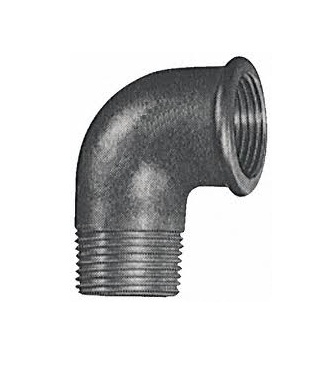 Malleable Iron Elbow 90° 5/4Mx5/4F Black