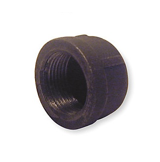 Malleable Iron Cap 6/4F Black