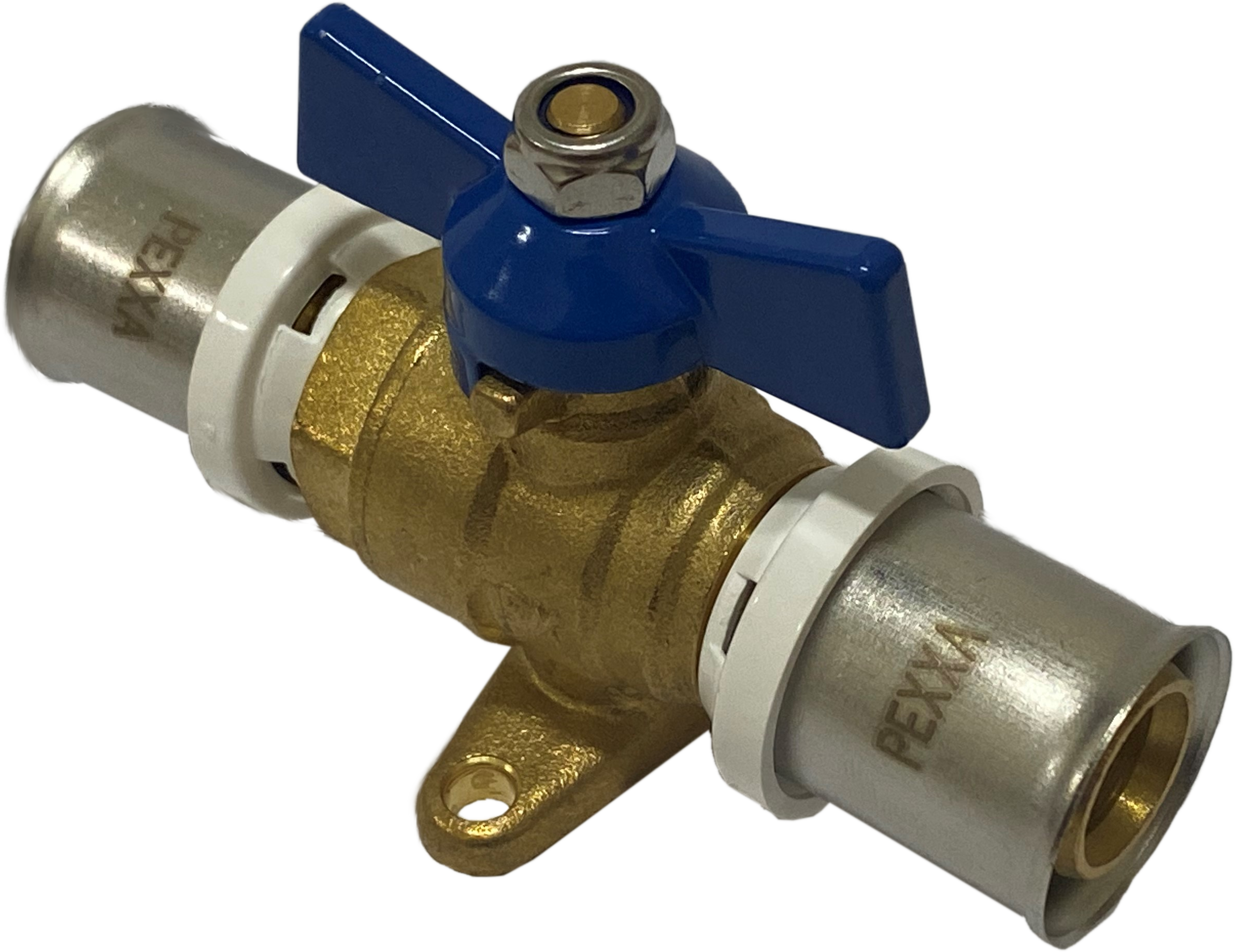 Ball Valve w/ Butterfly 16x16 Pexxa  press Blue