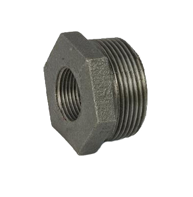 Malleable Iron Hexagon Bushing 6/4Mx4/4F Black