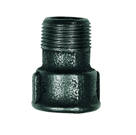 Malleable Reducing Bushing 1/2Fx3/8M Black