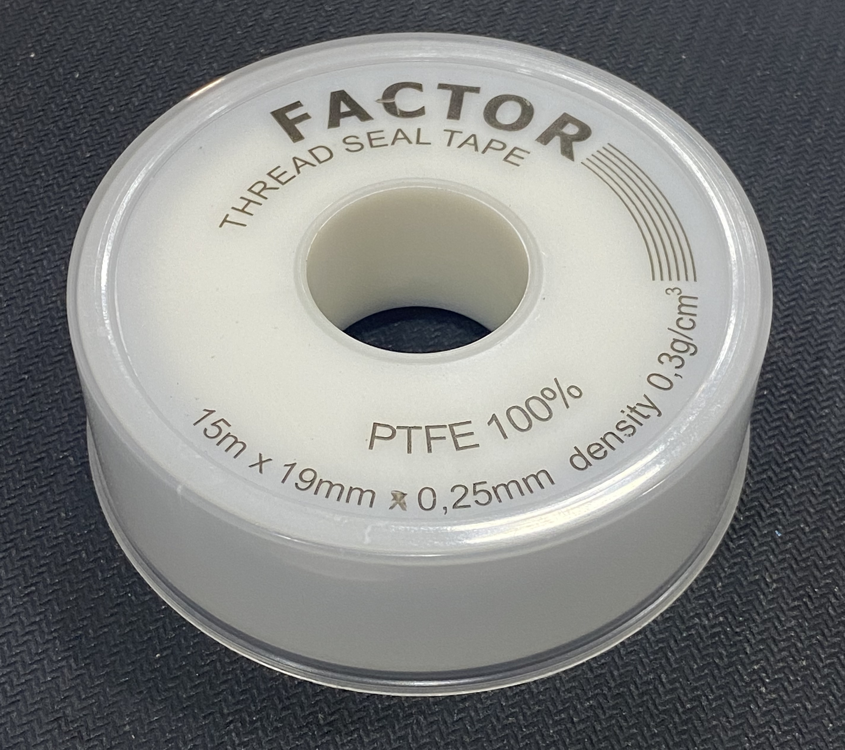 Ruban Téflon 15m x 19mm x 0.25mm 100% PTFE