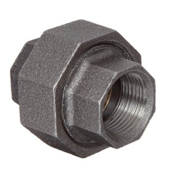 Malleable Union 3/4Fx3/4F Black