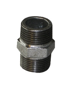 Malleable Iron Nipple 6/4Mx6/4M Nickel