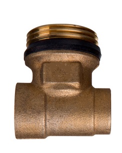 Male End Tee 3/8Fx5/4Mx1/2F Brass