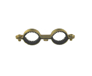 Double Steel Clamp ISO M7 yellow 28 mm 25pcs