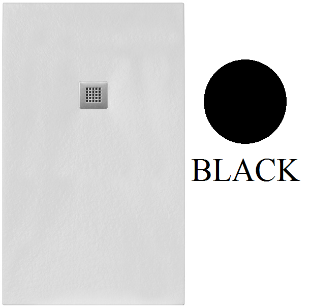 COMPOSITE Shower Tray 100x120x3 cm mate BLACK
