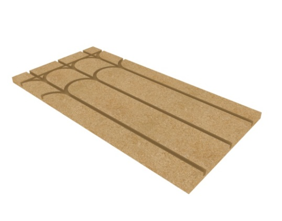 PexxaFloor Wood panel 1200x600x24 cc150 pipe 16/17 Straight