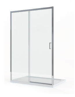 Porte Coulissante Transparent Profil noir H190cm L160cm