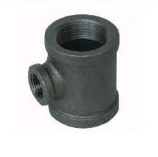 Malleable Iron Reducing Tee 4/4Fx1/2Fx4/4F Black