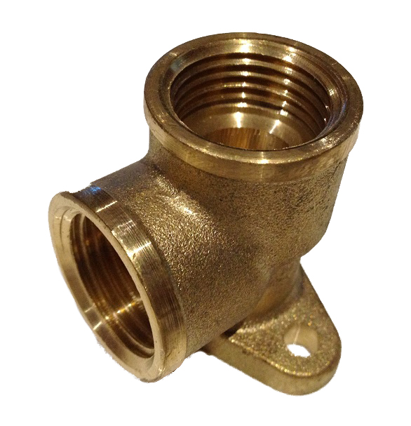 Brass Wall plate Elbow 1/2F x 1/2F