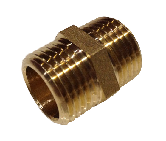 Brass Nipple 4/4M x 4/4M