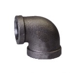 Malleable Iron Reducing Elbow 4/4Fx3/4F Black