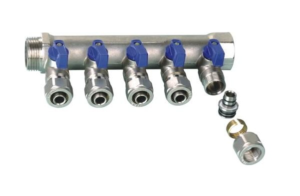 Forged Manifold 4/4 MxF 5 ways Blue