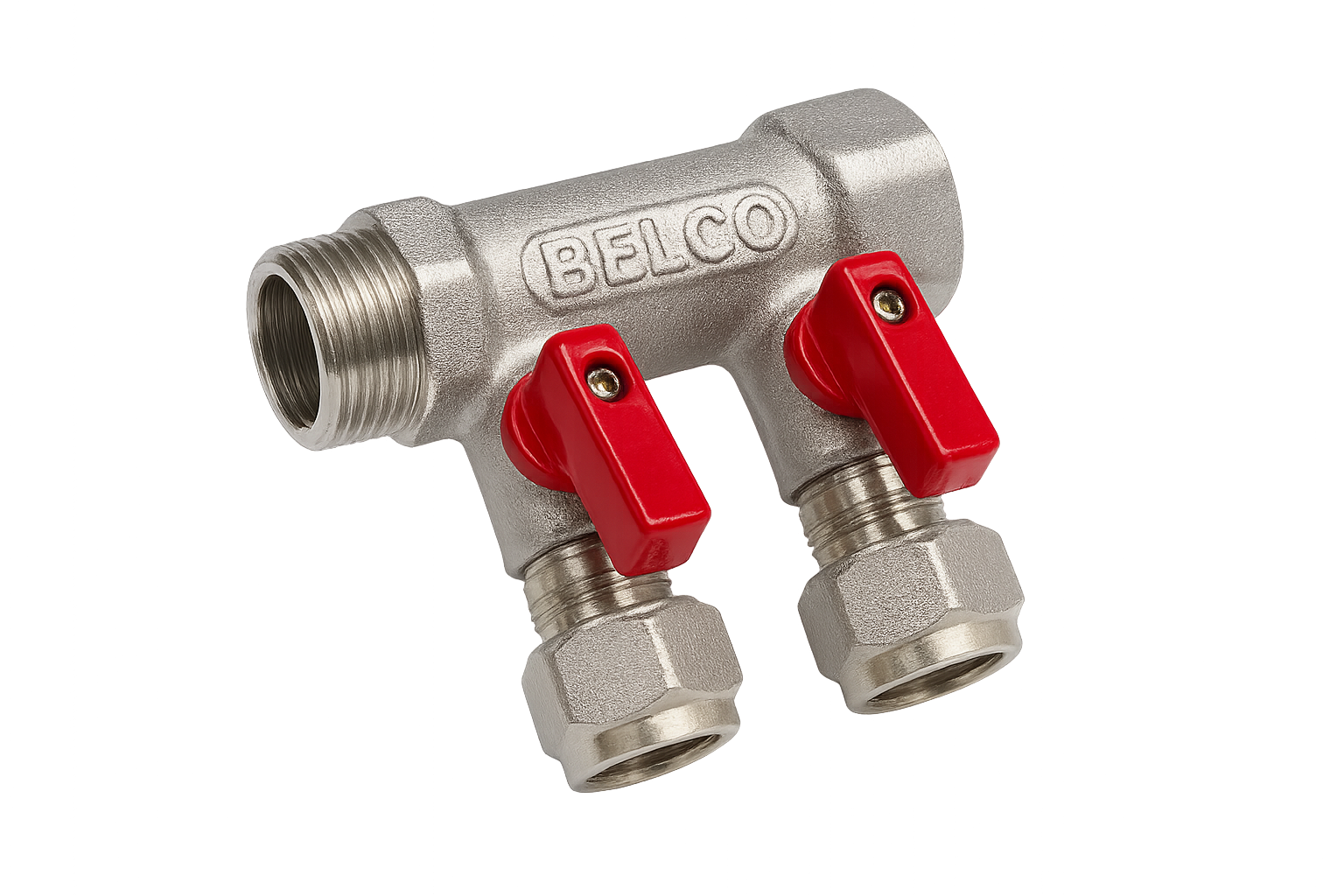 Forged Manifold 4/4 MxF 2 ways Red