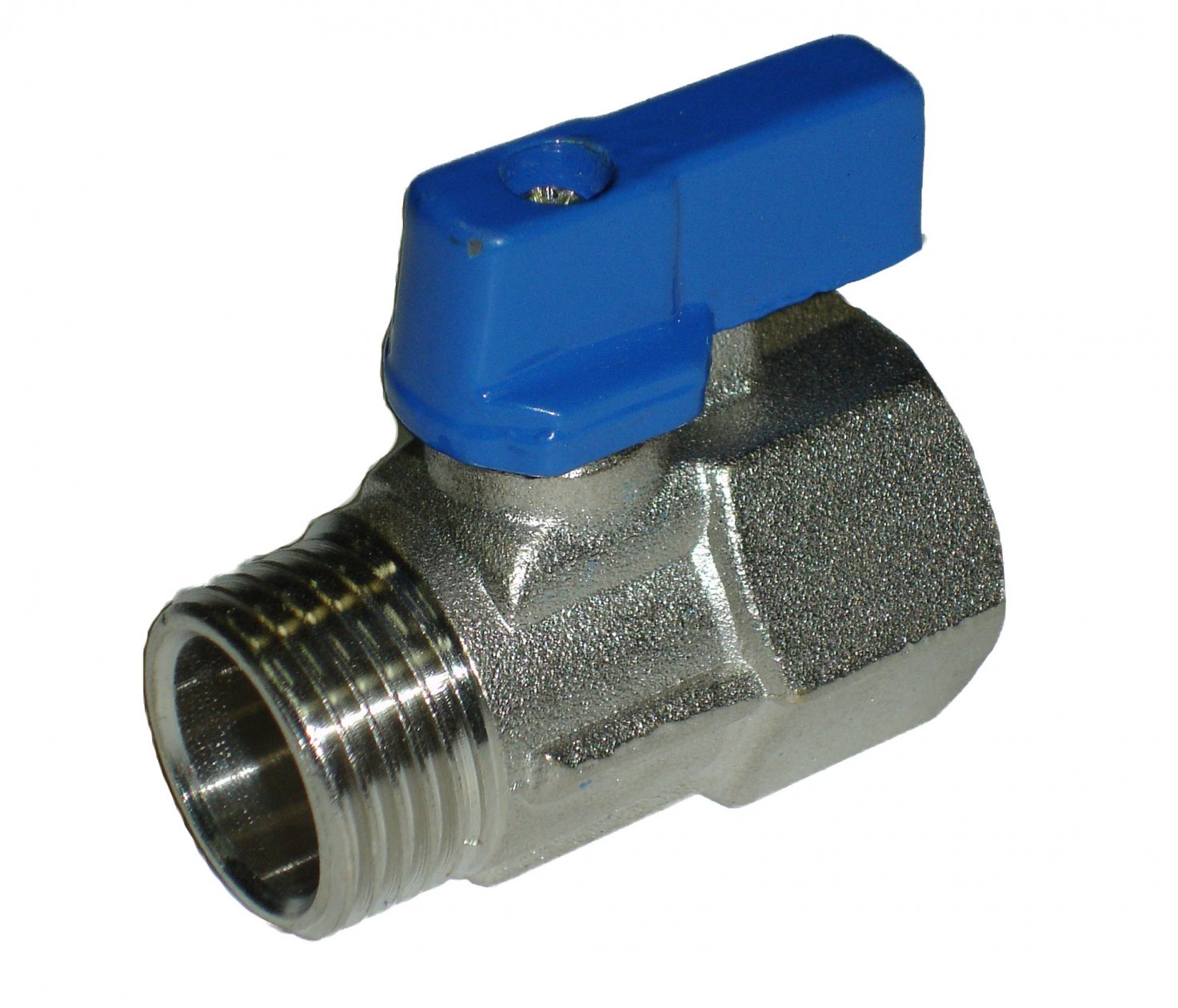 Mini Ball Valve 1/2MxF Blue