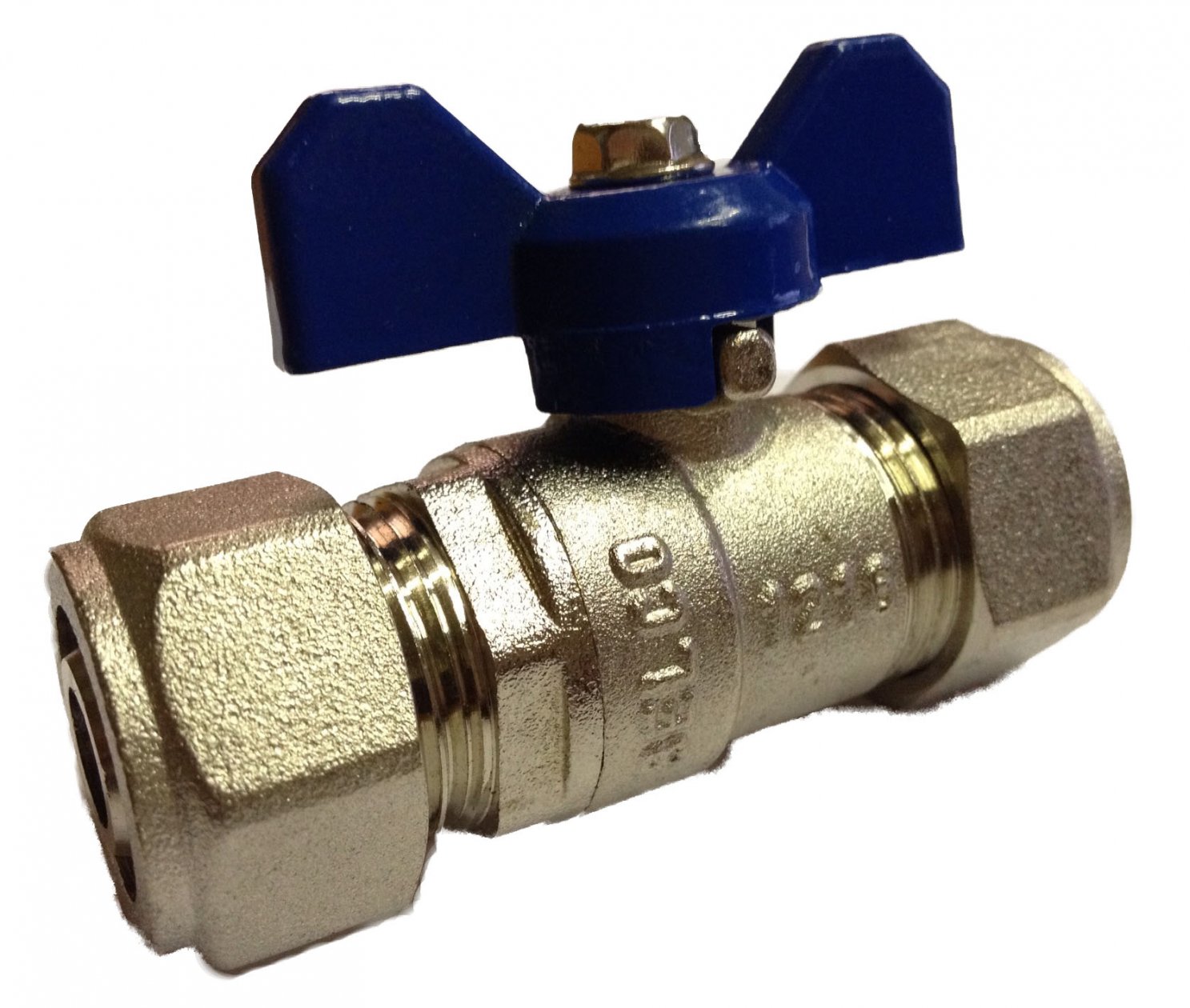 Ball Valve w/ Butterfly 16x16 Blue BELCO