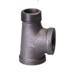 Malleable Iron Reducing Tee 1/2Fx1/2Fx1/2M Nickel